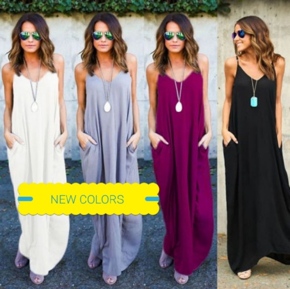 Plus Size Sexy Sling V- Neck Dress